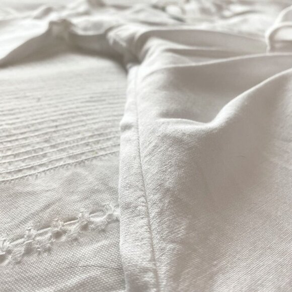 NWT RHYTHM LIVIN WHITE LONG SLEEVE TIE FRONT TUNIC - S - Picture 9 of 11